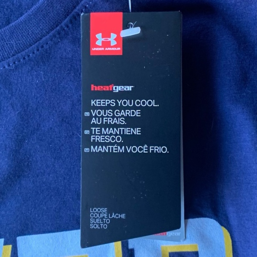 Under Armour NWT “NAVY” navy blue short sleeve tee shirt. - Picture 10 of 16